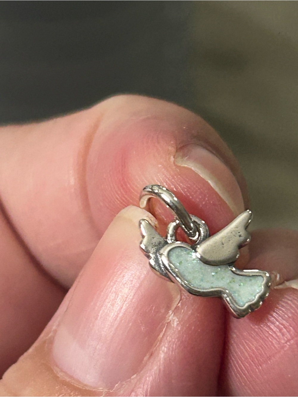 Pandora mini Spiritual Dove Dangle Charm small